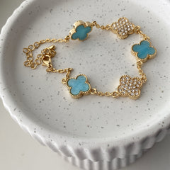 Clover Leaf Pavé Mix Bracelet