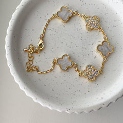 Clover Leaf Pavé Mix Bracelet