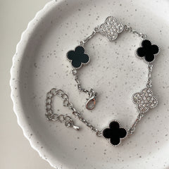 Clover Leaf Pavé Mix Bracelet