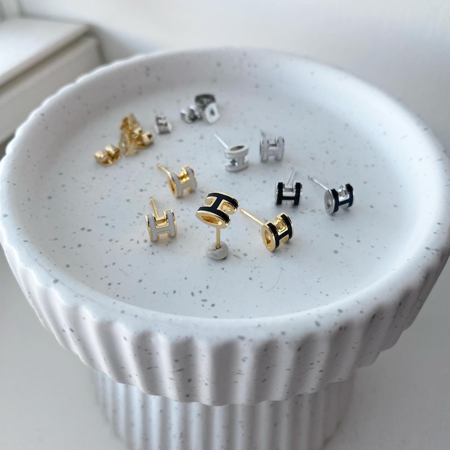 H Luxe Enamel (mini) Earrings