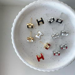 H Luxe Enamel (large) Earrings