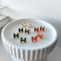 H Luxe Enamel (large) Earrings