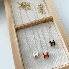 H Luxe Enamel Necklace