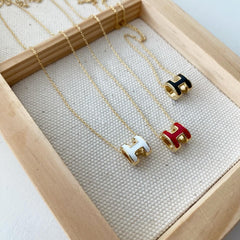 H Luxe Enamel Necklace