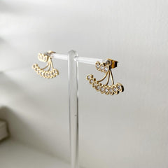 Ear Jacket Almond Fan Earrings