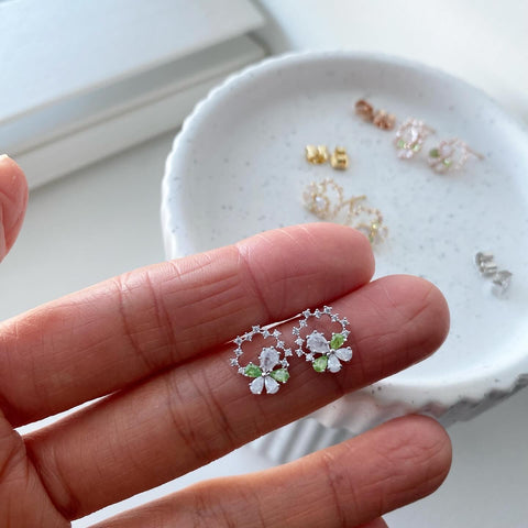 Flower Wreath  Earrings