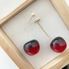 Fruit Earrings - Sweet Cherry Drop