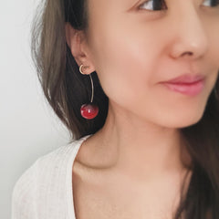 Fruit Earrings - Sweet Cherry Drop