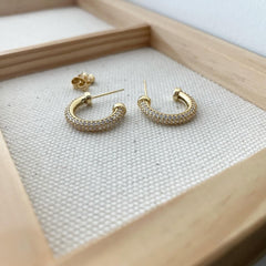 Pavé Luminous Hoop Earrings