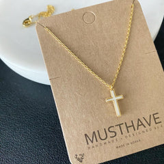 Cross (MOP) Necklace