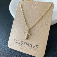 Cross (MOP) Necklace