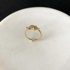 Clear CZ Cluster Ring
