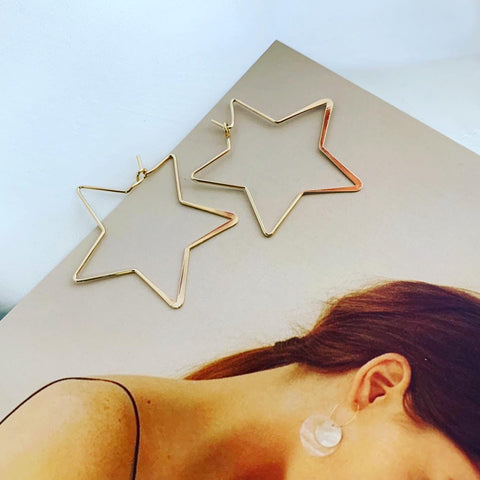 Star Hoop Earrings | Small